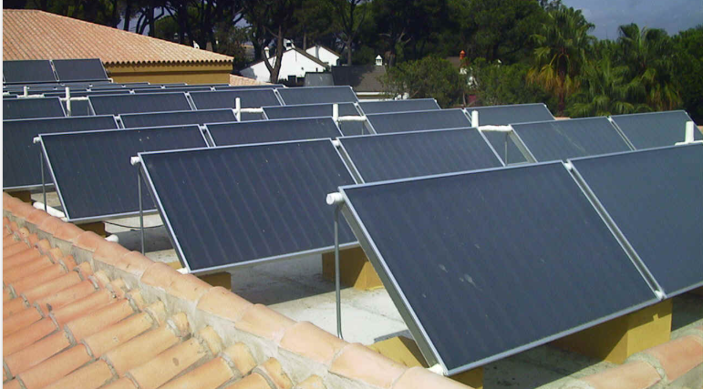 surface solar collectors installed
