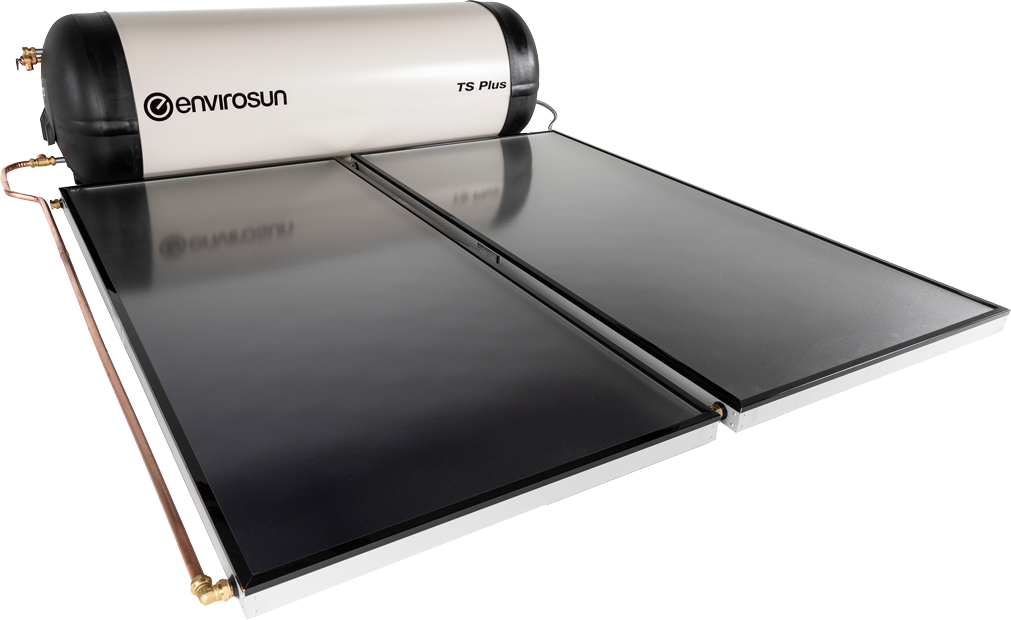 Envirosun TS Plus hot water system with rooftop collectors, perfect for Gympie homes and properties